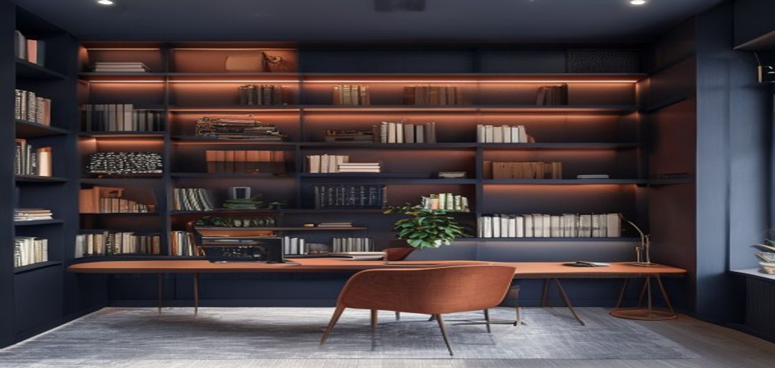 Espace d'étude moderne, ambiance de progression
